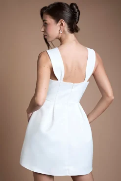 Robe De Mariée Mini Évasée À Décolleté Cœur