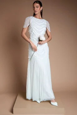 Coast Robe De Mariée Ornée Avec Épaules Cape<Femme Robes|Robes Longues