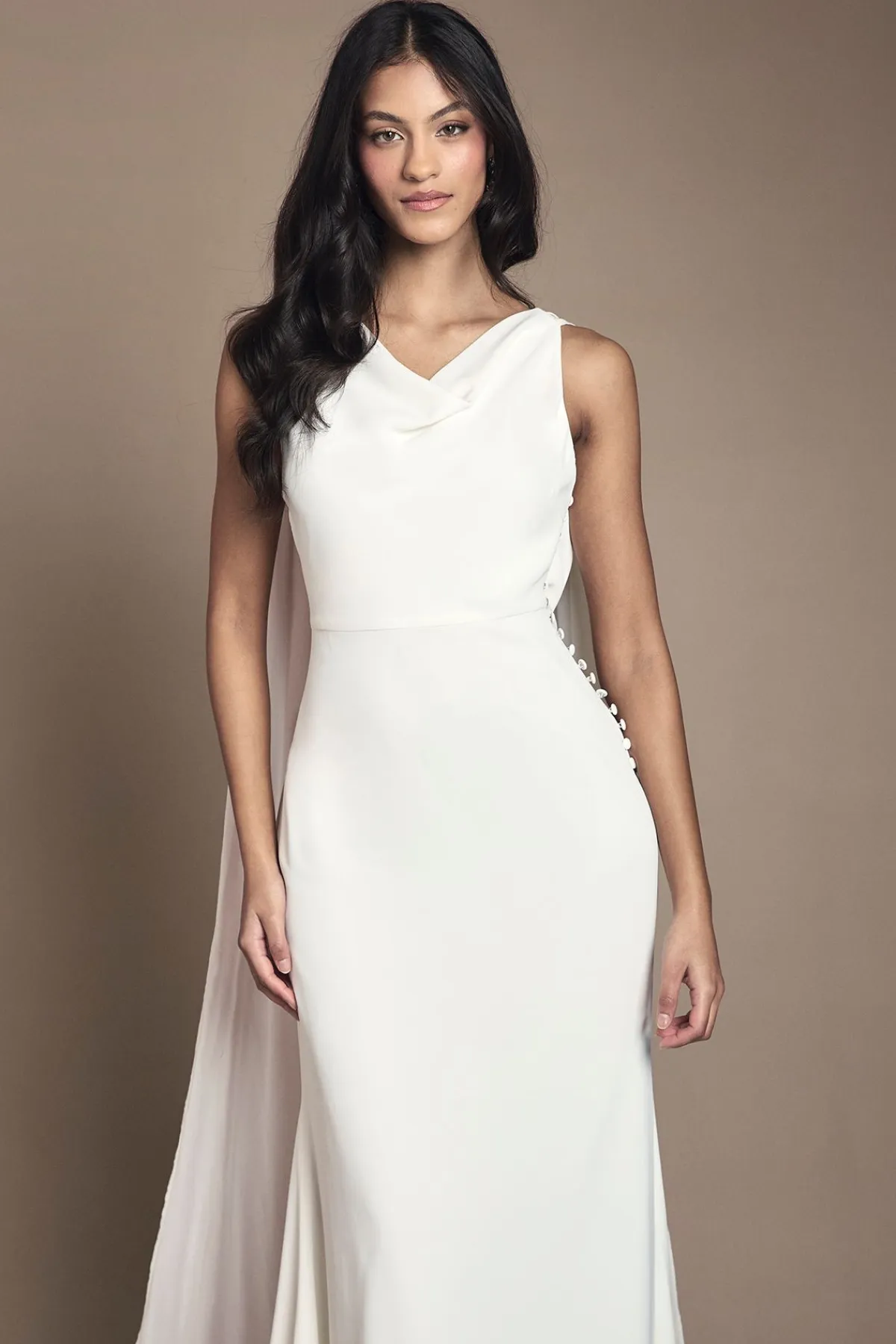 Coast Robe de Mariée Petite en Mousseline avec Détail Dos Drapé<Femme Toutes Les Robes|Robes Longues