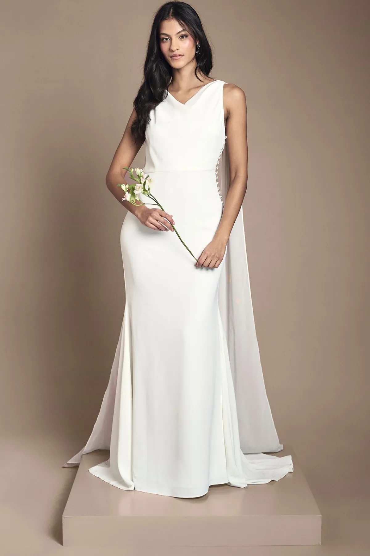 Coast Robe de Mariée Petite en Mousseline avec Détail Dos Drapé<Femme Toutes Les Robes|Robes Longues