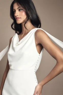 Coast Robe de Mariée Petite en Mousseline avec Détail Dos Drapé<Femme Toutes Les Robes|Robes Longues