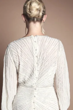 Coast Robe De Mariée Petite À Manches Longues Avec Ornements Linéaires<Femme Toutes Les Robes|Robes Longues