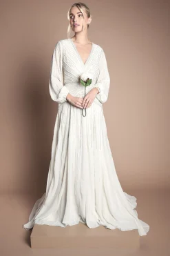 Coast Robe De Mariée Petite À Manches Longues Avec Ornements Linéaires<Femme Toutes Les Robes|Robes Longues