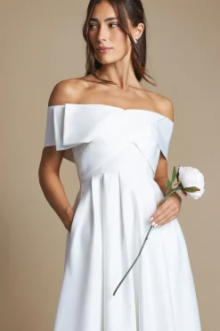 Coast Robe De Mariée Petite Taille En Satin Origami À Épaules Dénudées<Femme Satin Et Dentelle|Robes