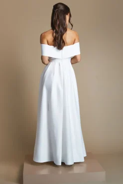 Coast Robe De Mariée Petite Taille En Satin Origami À Épaules Dénudées<Femme Satin Et Dentelle|Robes