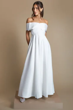 Coast Robe De Mariée Petite Taille En Satin Origami À Épaules Dénudées<Femme Satin Et Dentelle|Robes