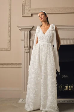 Coast Robe de Mariée Sans Manches à Épaules Nouées et Ornements<Femme Robes|Robes Longues