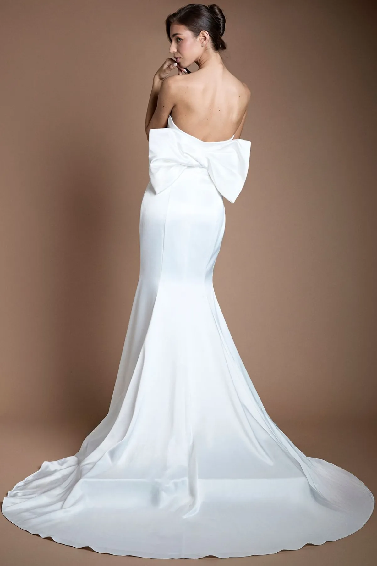 Coast Robe De Mariée Sirène En Ponte Avec Nœud Spectaculaire<Femme Robes|Robes Longues