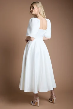 Coast Robe De Mariée Structurée À Manches Bouffantes<Femme Robes|Robes Mi-Longues