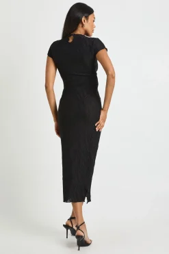 Robe de maternité en jacquard texturé midaxi moulante