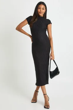 Robe de maternité en jacquard texturé midaxi moulante