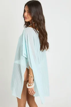 Robe De Plage Cape En Maille Transparente