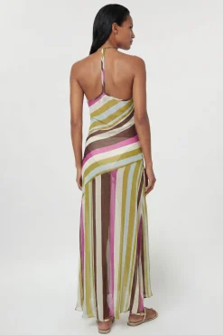 Robe De Plage Fluide En Viscose Georgette À Imprimé Floral Photographique