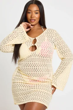Robe De Plage Grande Taille Avec Détail Anneau En O