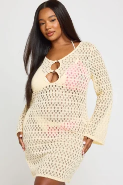 Robe De Plage Grande Taille Avec Détail Anneau En O