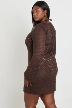 Robe De Plage Grande Taille Avec Détail Anneau En O