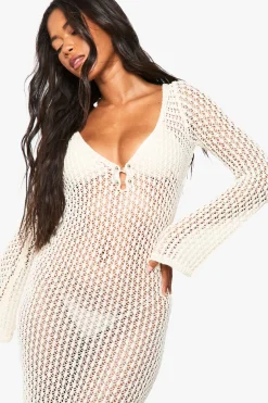 Robe de plage maxi en crochet