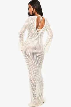 Robe de plage maxi en crochet