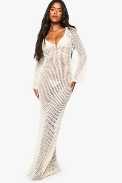 Robe de plage maxi en crochet