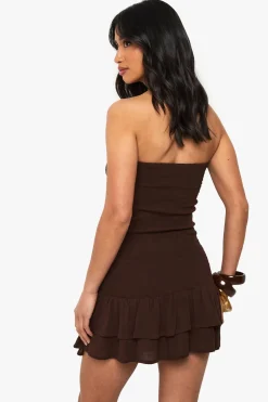 Robe De Plage Mini Froncée En Gaze De Coton Petite