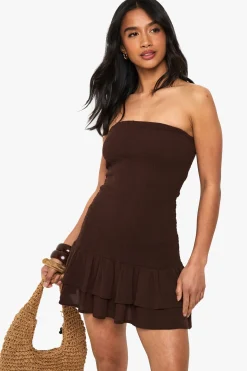 Robe De Plage Mini Froncée En Gaze De Coton Petite