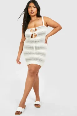 Robe de plage mini Plus à lacet à l'avant