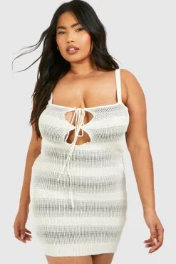 Robe de plage mini Plus à lacet à l'avant