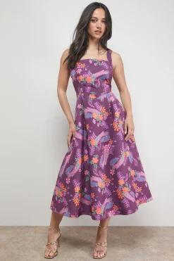 Robe de Soirée Mi-Longue à Bretelles