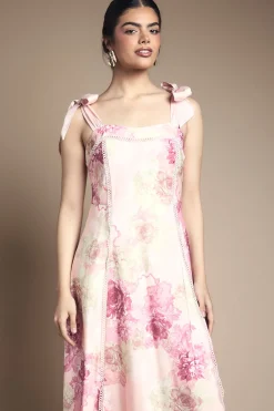 Oasis Robe de Soirée Mi-Longue à Bretelles Nœud<Femme Robes Mi-Longues|Robes Bal De Promo