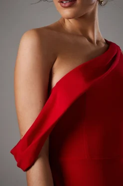 Coast Robe de Soirée Noire en Crêpe Scuba à Encolure Asymétrique<Femme Robes Bal De Promo|Robes