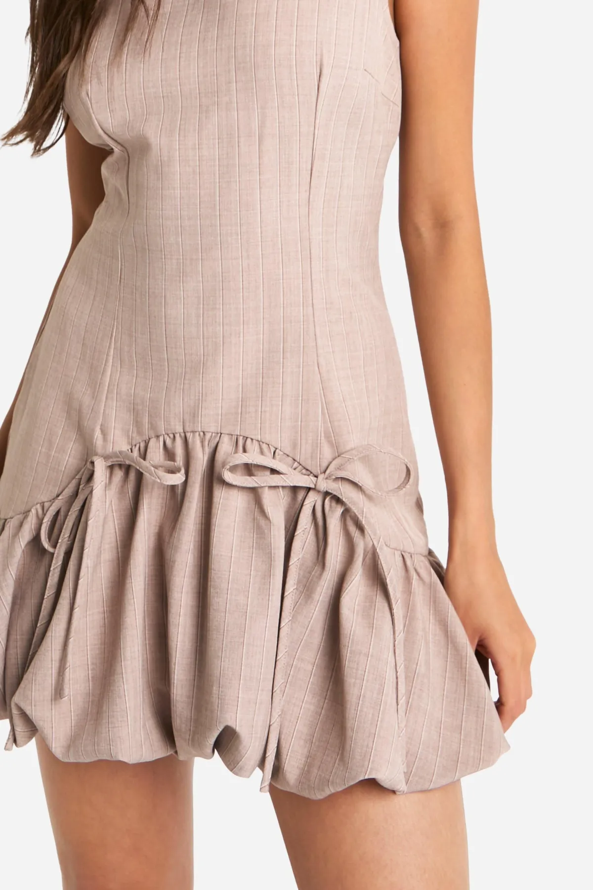 boohoo Robe de tailleur à rayures fines<Femme Robes Patineuses|Robes
