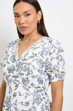 Robe De Thé Boutonnée À Imprimé Floral D'été
