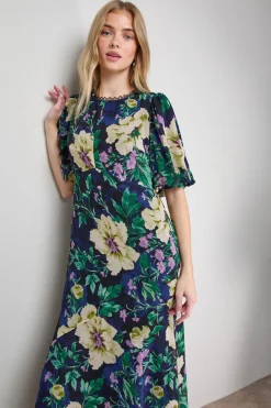 Oasis Robe de Thé à Panneaux avec Détails de Finition et Manches Bouffantes<Femme Toutes Les Robes|Robes Mi-Longues
