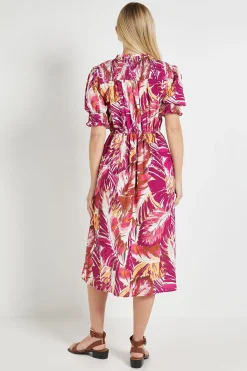 Wallis Robe De Thé Petite À Imprimé Palmier Estival<Femme Robes|Robes Mi-Longues