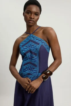 KarenMillen Robe Dos Nu À Détail Brodé<Femme Toutes Les Robes|Robes