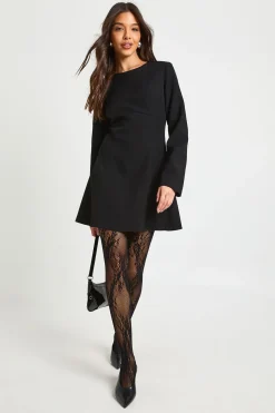 boohoo Robe Droite Ajustée à Manches Longues<Femme Robes À Manches Longues|Robes