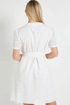 Robe Droite Broderie Anglaise Petite Taille Été