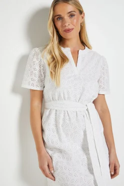 Robe Droite Broderie Anglaise Petite Taille Été