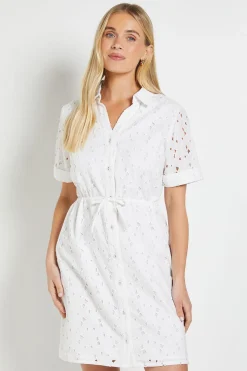 Robe Droite Broderie Anglaise D'été Petite