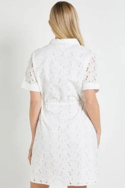 Robe Droite Broderie Anglaise D'été Petite