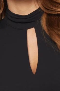 Wallis Robe Droite à Col en Mousseline<Femme Toutes Les Robes|Robes À Manches Longues