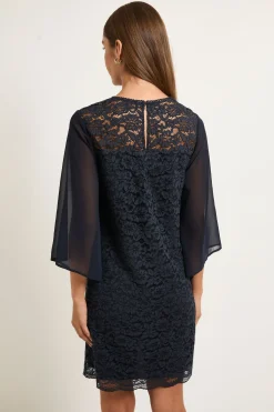 Wallis Robe Droite À Détails D'échelle En Dentelle<Femme Satin Et Dentelle|Robes À Manches Longues