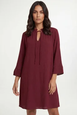 Robe Droite D'été En Gaze De Coton