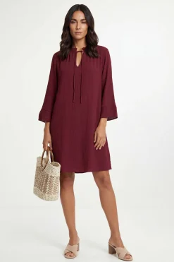Robe Droite D'été En Gaze De Coton