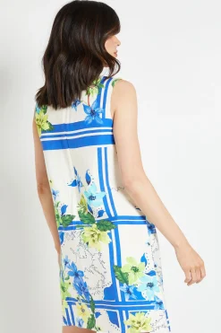 Robe Droite D'été À Imprimé Tropical