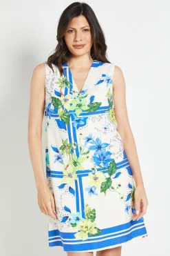 Robe Droite D'été À Imprimé Tropical