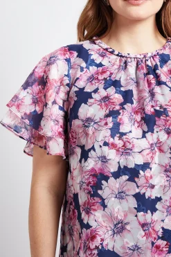 Wallis Robe Droite À Encolure Fleurie<Femme Robes|Toutes Les Robes