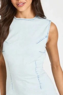 Robe Droite En Denim Basique