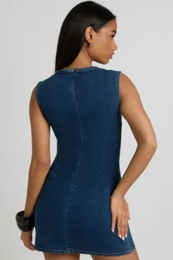 Robe Droite En Denim Basique