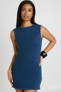 Robe Droite En Denim Basique